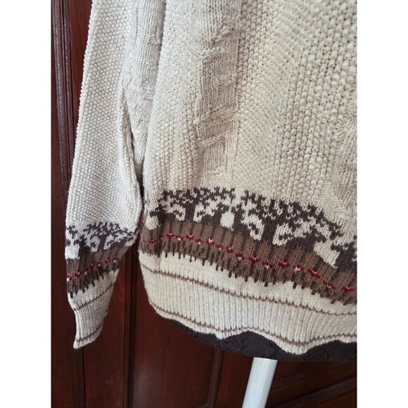 Vtg Shenandoah XL Embroidered Horse Scene Sweater - Picture 3 of 9